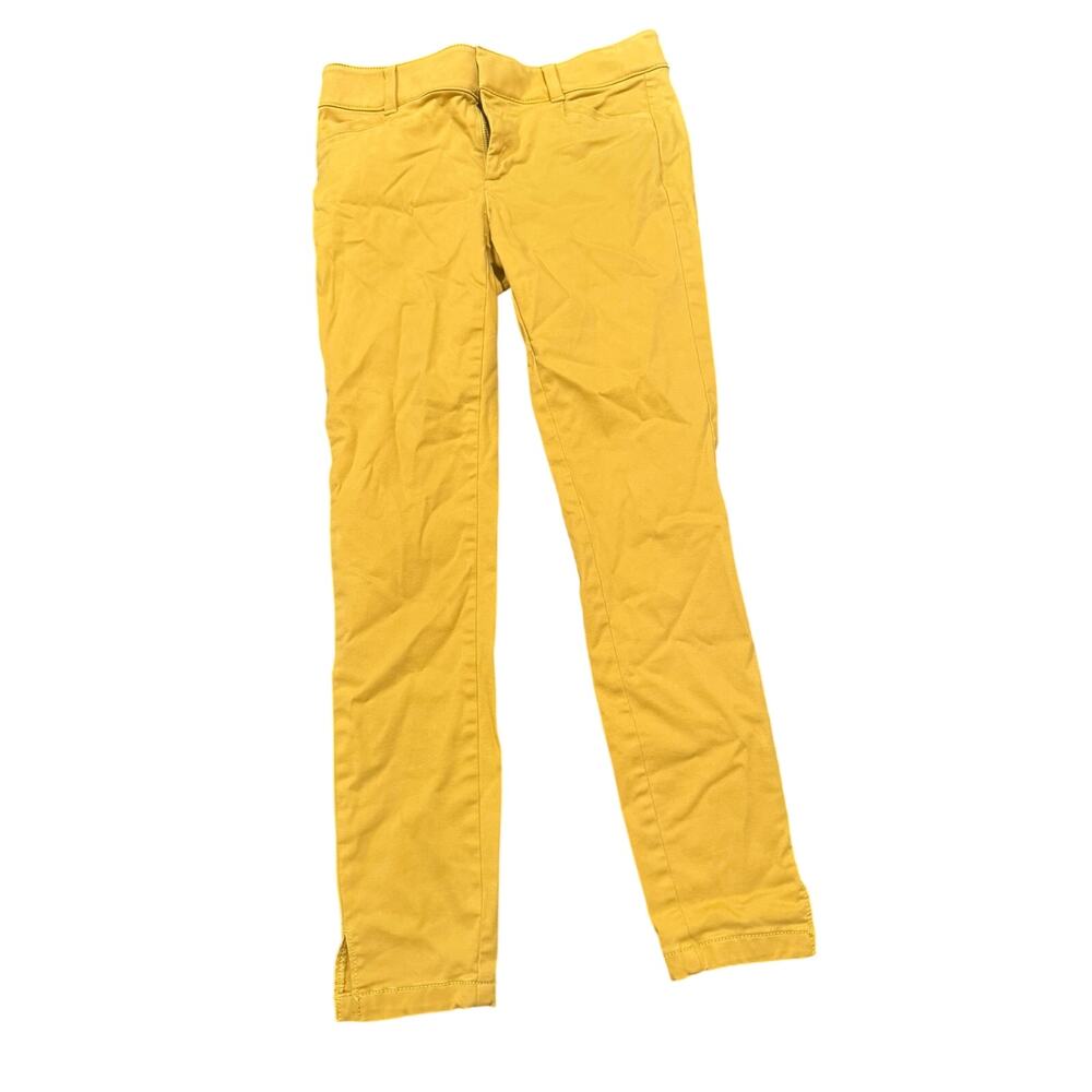 Loft Marisa Mustard Yellow Crop Skinny Dress Pants Size 0P